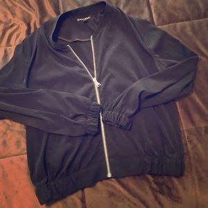 Express black dressy track jacket.